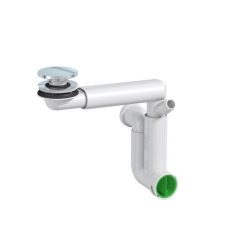   Mosdó szifon, Cersanit helytakarékos szifon beépített króm leeresztővel S904-016