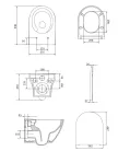 WC, Cersanit Larga Pro vortex ovális fügesztett wc szett S701-885