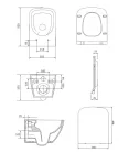 WC, Cersanit City Pro vortex szögletes függesztett wc szett S701-884