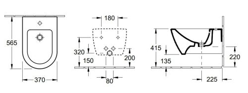 Bidé, Villeroy&Boch Subway 2.0 fali bidé 54000001