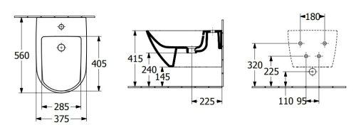 Bidé, Villeroy&Boch Subway 3.0 fali bidé 44700001
