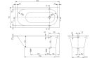 Kád, Villeroy&Boch Oberon kád 160x75 cm UBQ160OBE2V-01