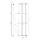Egyenes radiátor, Sapho Colonna fürdőszobai radiátor 450x1800 mm, bézs IR148S