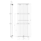 Egyenes radiátor, Sapho Colonna fürdőszobai radiátor 602x1800 mm, bézs IR149S