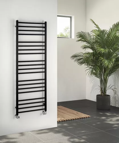 Egyenes radiátor, Sapho Dina fürdőszobai radiátor 500x1440 mm, matt fekete IR369B