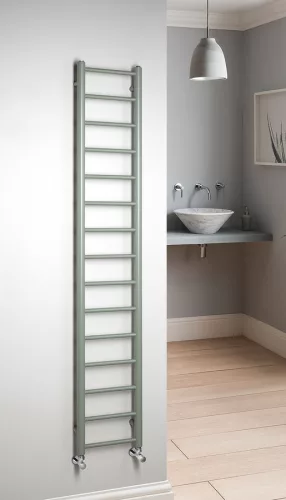 Egyenes radiátor, Sapho Dina fürdőszobai radiátor 300x1740 mm, matt zöld IR376V