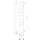 Egyenes radiátor, Sapho Dina fürdőszobai radiátor 250x1680 mm, fehér IR377TW