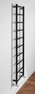 Egyenes radiátor, Sapho Dina fürdőszobai radiátor 350x1680 mm, matt fekete IR378TB