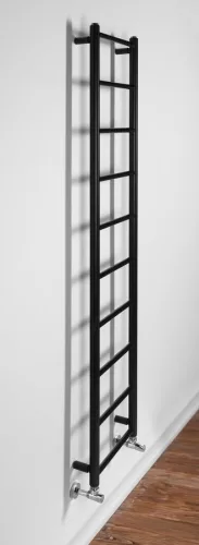 Egyenes radiátor, Sapho Dina fürdőszobai radiátor 350x1680 mm, matt fekete IR378TB