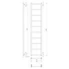 Egyenes radiátor, Sapho Dina fürdőszobai radiátor 350x1680 mm, fehér IR378TW