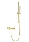 Kádtöltő csaptelep, Arezzo design Nova zuhanyszettel, szálcsiszolt arany AR-2104BG