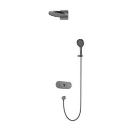   Falba süllyesztett csaptelep,Arezzo design Uni termosztátos,szálcsiszolt gun metal AR-6296GM