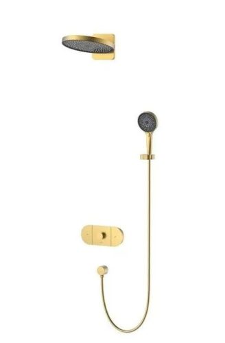 Falba süllyesztett csaptelep,Arezzo design Uni termosztátos, szálcsiszolt arany AR-6296BG