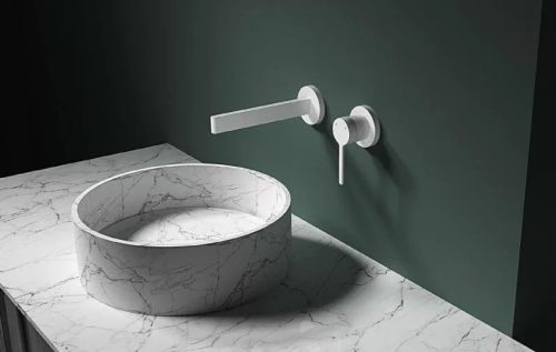 Falba süllyesztett csaptelep, Arezzo design Elegant mosdó csaptelep,matt fehér AR-8095MW