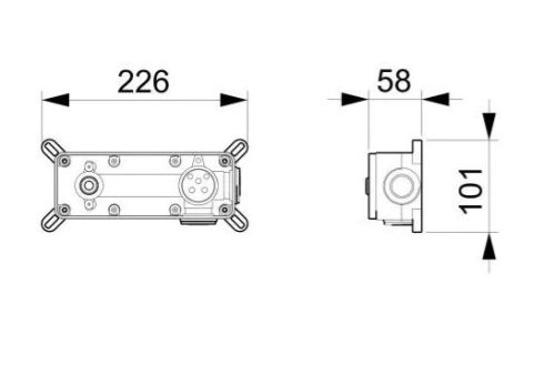 Falba süllyesztett csaptelep, Arezzo design Elegant mosdó csaptelep,matt fehér AR-8095MW