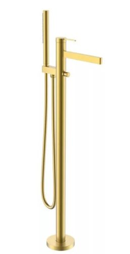 Kádtöltő csaptelep, Arezzo design Elegant szabadonálló, szálcsiszolt arany AR-10095BG