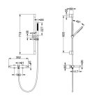 Kádtöltő csaptelep, Arezzo design Elegant termosztatikus kádcsaptelep szett, gun metal AR-1295GM