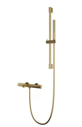 Kádtöltő csaptelep, Arezzo design Elegant termosztatikus, szett, szálcsiszolt arany AR-1295BG