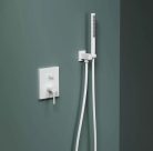 Falba süllyesztett csaptelep, Arezzo design Elegant zuhanyszett, matt fehér AR-2095MW