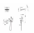 Falba süllyesztett csaptelep, Arezzo design Elegant zuhanyszett, szálcsiszolt arany AR-2095BG