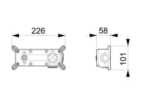 Falba süllyesztett csaptelep, Arezzo design Palmfield mosdó csaptelep, fekete AR-1103BL
