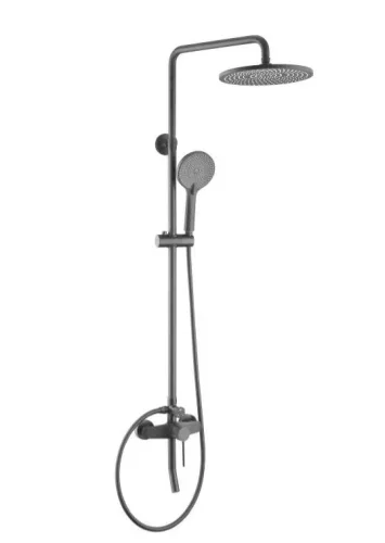 Zuhanyszett, Arezzo design Palmfield 3 funkciós zuhanyrendszer, gun metal AR-1105GM