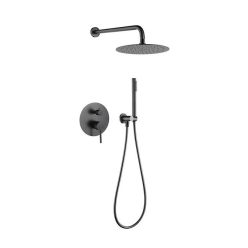   Falba süllyesztett csaptelep, Arezzo design Palmfield zuhanyszett, gun metal AR-1160GM