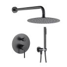 Falba süllyesztett csaptelep, Arezzo design Palmfield zuhanyszett, gun metal AR-1160GM