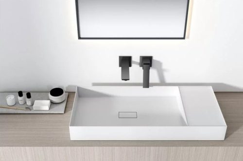 Falba süllyesztett csaptelep, Arezzo design Rockfield mosdó csaptelep, fekete AR-9903BL