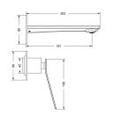 Falba süllyesztett csaptelep, Arezzo design Rockfield mosdó csaptelep, fekete AR-9903BL
