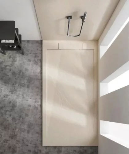 Zuhanytálca, Arezzo design Stone pala hatású,öntött márvány zuhanytálca,bézs 120x90 AR-DYT129LBG