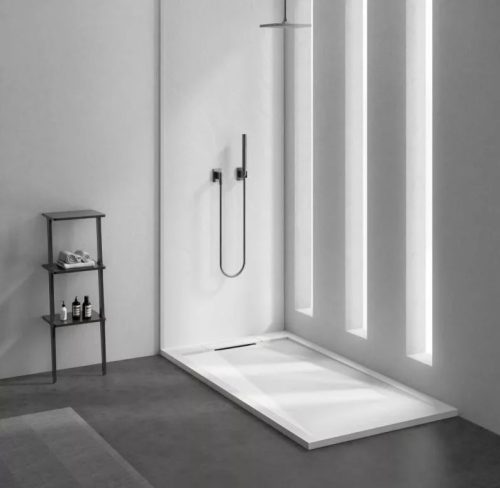 Zuhanytálca, Arezzo design Stone pala hatású,öntött márvány zuhanytálca,fehér 120x90 AR-DYT129LW