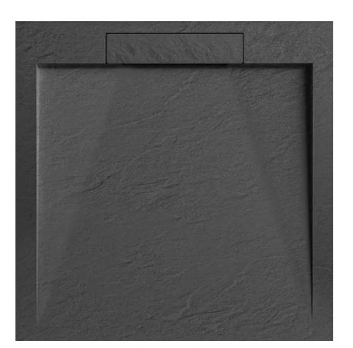 Zuhanytálca,Arezzo design Stone pala hatás,öntött márvány zuhanytálca,antracit 90x90 AR-DYT099LA