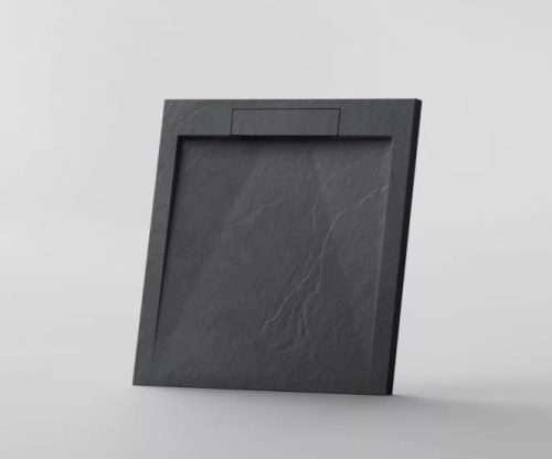 Zuhanytálca,Arezzo design Stone pala hatás,öntött márvány zuhanytálca,antracit 90x90 AR-DYT099LA