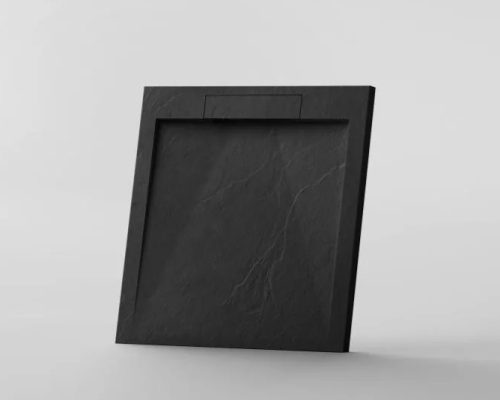 Zuhanytálca, Arezzo design Stone pala hatású,öntött márvány zuhanytálca,fekete 120x90 AR-DYT099LB