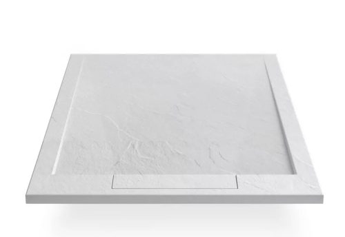 Zuhanytálca, Arezzo design Stone pala hatású, öntött márvány zuhanytálca,fehér 120x90 AR-DYT099LW