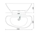 Kád, Arezzo design Maryland kád, matt fehér 170x80 AR-Maryland170WM