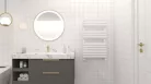 Egyenes radiátor, Arezzo design Flat White 800x500 törölközőszárítós radiátor AR-FW8050