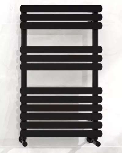 Egyenes radiátor, Arezzo design Flat Black 800x500 törölközőszárítós radiátor AR-FB8050