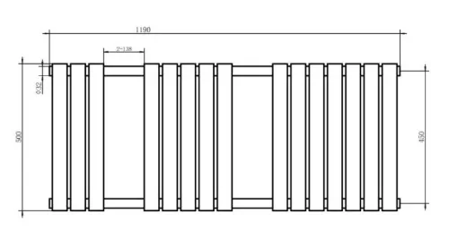 Egyenes radiátor, Arezzo design Moon White 1200x500 törölközőszárítós radiátor AR-M12050W