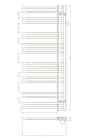 Egyenes radiátor, Arezzo design Blackline 1200x502 törölközőszárító radiátor AR-BL12050
