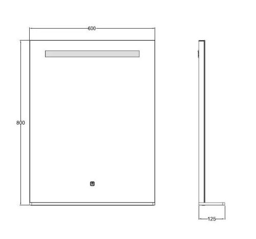 Tükör, Arezzo design LED okos tükör 60x80 cm AR-6080