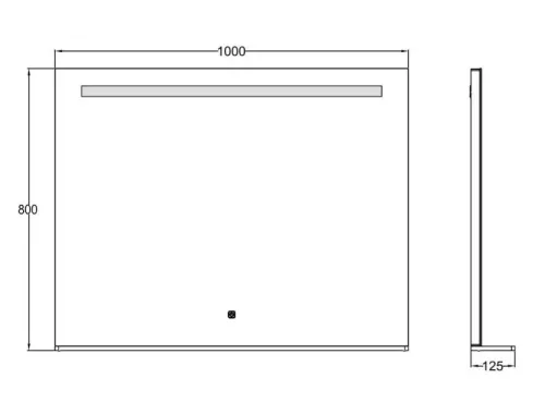 Fürdőszoba tükör, Arezzo design LED okos tükör 100x80 cm AR-10080
