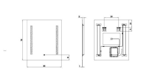 Fürdőszoba tükör, Arezzo design LED tükör 60x70 cm AR-2012