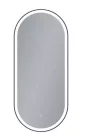 Fürdőszoba tükör, Arezzo design LED ovális, okos tükör, 40x90 cm fekete AR-3056BL