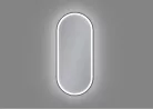 Fürdőszoba tükör, Arezzo design LED ovális, okos tükör, 40x90 cm fekete AR-3056BL