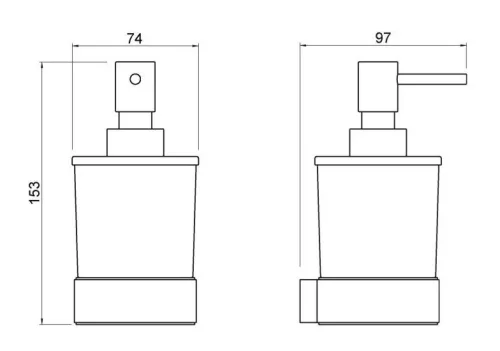 Szappanadagoló, Arezzo design Mono folyékony szappantartó, króm AR-120039C