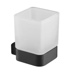   Pohártartó, Arezzo design Mono üveg pohár tartó, fekete AR-120131B
