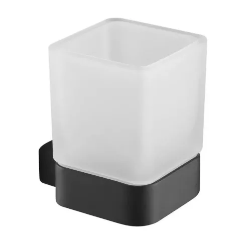 Pohártartó, Arezzo design Mono üveg pohár tartó, fekete AR-120131B