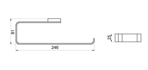 Törölközőtartó, Arezzo design Mono törölközőtartó, króm AR-120150C